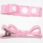 Set of 2 Pink with White Polka Dots Hair Clips