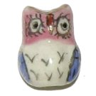 3 Ceramic Owl Beads - Owls