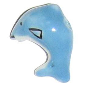 3 Ceramic Dolphin Beads Dolphins