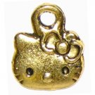 6 Gold Metal Sanrio Hello Kitty Charms - Cats