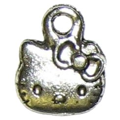 6 Silver Metal Sanrio Hello Kitty Charms - Cats