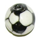 3 Ceramic Soccer Ball Beads - Balls
