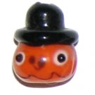 3 Glass Jack-o-Lantern Pumpkin Beads - Pumpkins