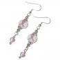 Handmade Breast Cancer Awareness Dangle Earrings
