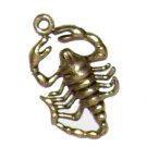 6 Antique Brass Scorpion Charms - Scorpions