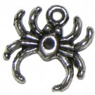 6 Antique Silver Spider Charms - Spiders