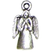 6 Antique Silver Angel Charms - Angels