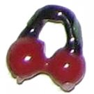3 Glass Cherry Beads - Cherries
