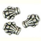 10 Antique Silver Balloon Bunch Beads