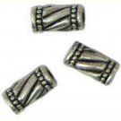 10 Antique Silver Barber Shop Pole Beads