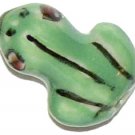 3 Ceramic Frog Beads - Frogs
