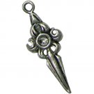 6 Antique Silver Dagger Charms - Daggers