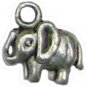 6 Antique Silver Elephant Charms - Elephants