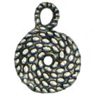 6 Antique Silver Rope Swirl Charms - Swirls