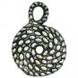 6 Antique Silver Rope Swirl Charms - Swirls