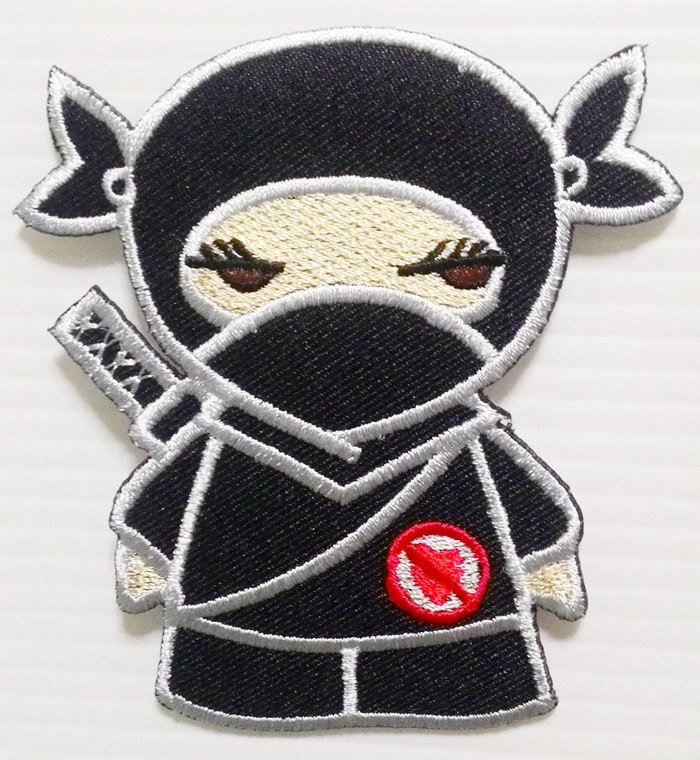 Embroidered Badge "Ninja Girl Patch" Sew on or Iron on Patch, Appliques Craft DIY