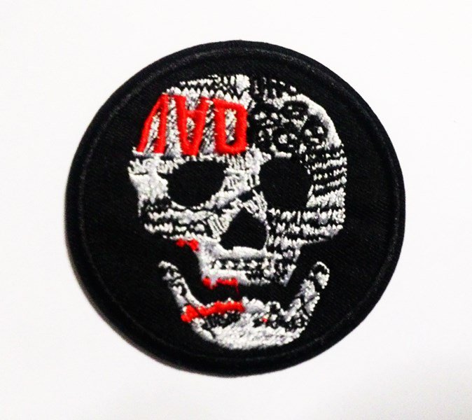 Embroidered Skull for rock patch.