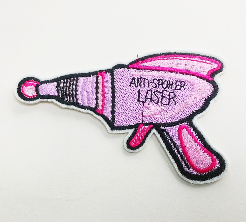 Pink power Laser Iron on Patch.