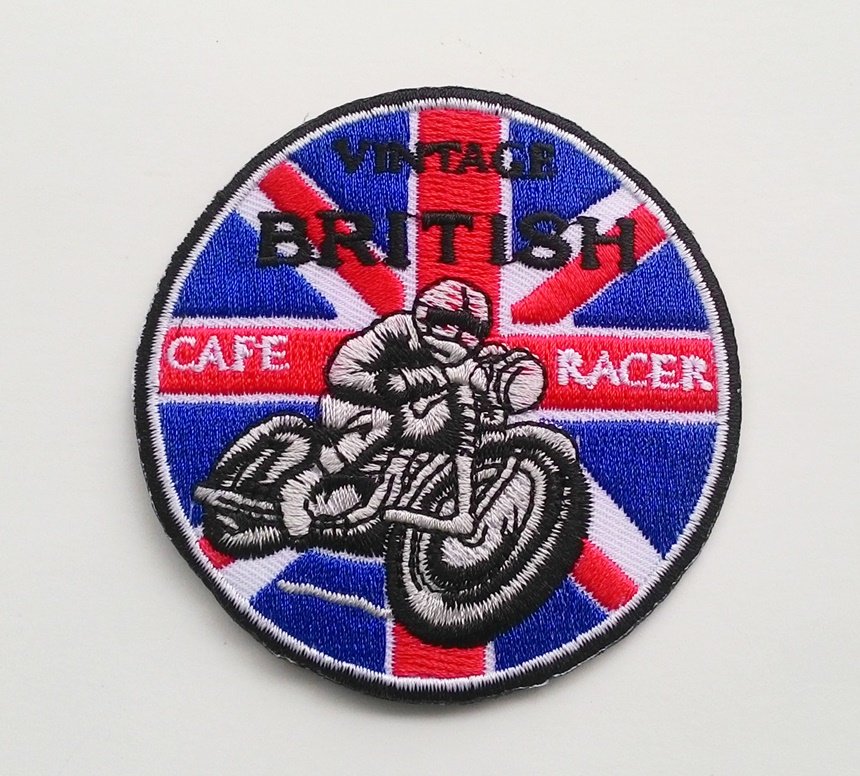 Vintage British Cafe racer Iron on Patch.