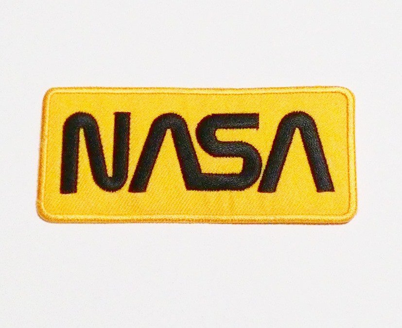 Yellow NASA Badge Embroidered Iron-on Patch.