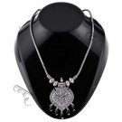Oxidised White Metal Handcrafted Indian Ethnic Women Gypsy Necklace(AMB-CHOK-02)