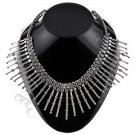 Oxidised White Metal Handcrafted Indian Ethnic Women Gypsy Necklace Jewelry 04