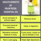 Ambrosial Palmarosa Essential Oil Pure Natural Organic Uncut Undiluted