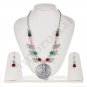 Oxidised White Metal Handcrafted Indian Ethnic Women Gypsy Necklace Jewelry 13