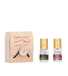 Ambrosial Gift Set 3ml-2 Attar Rose Jasmine 100% Natural Pure Concentrate