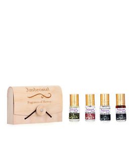 Ambrosial Gift Set 3ml * 4 Attar Rose, Jasmine , Black Musk , White Oud