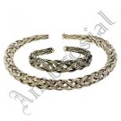 Golden Textured White Metal Handcrafted Indian Women Gypsy Necklace Jewelry 42