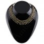 Golden Textured White Metal Handcrafted Indian Women Gypsy Necklace Jewelry 33