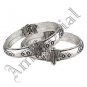 Oxidised White Metal Handcrafted Indian Ethnic Gypsy Kada Bangles Jewelry 04