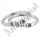 Oxidised White Metal Handcrafted Indian Ethnic Gypsy Kada Bangles Jewelry 06