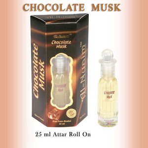 Al Nuaim Chocolate Musk 25ml Attar Perfume Oil Alcohol Free Natural by Ambrosial