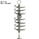 AMBROSIAL 2 NOS OF WHITE METAL NIMBU MIRCHI HANGING OXIDISED VASTU FENG SHUI