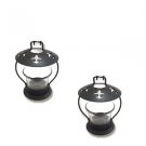 Ambrosial Wrought Iron 2 Pcs T light Holder with 2 T Light Candles Home Decor
