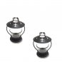 Ambrosial Wrought Iron 2 Pcs T light Holder with 2 T Light Candles Home Decor
