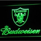 Oakland Raiders Budweiser LED Neon Sign Light NFL Football Sports Team Green