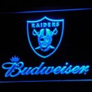 Oakland Raiders Budweiser LED Neon Sign Light NFL Football Sports Team Blue