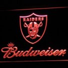Oakland Raiders Budweiser LED Neon Sign Light NFL Football Sports Team Red