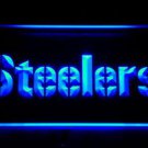 Pittsburgh Steelers NFL LED Neon Sign Light Blue
