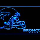 Denver Broncos Helmet LED Neon Sign Light NFL Football Sports Team Blue
