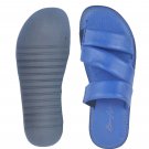 BRUNO ARTHUR BLUE ZIG-ZAG STRAP SLIDE SANDALS