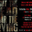 Fight the Dead Fear the Living Birthday Party Invitation/ Zombie Party Invite