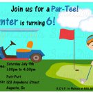 Mini Golf Themed Birthday Party Invitation for Boy or Girl