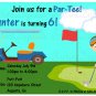 Mini Golf Themed Birthday Party Invitation for Boy or Girl