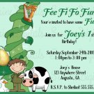 Jack and The Bean Stalk and the Goose that laid the Golden Egg Birthday Party Invitation