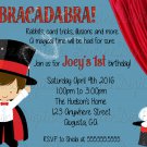 Little Magician Birthday Party Invitation/ Magic Show Themed Party invite