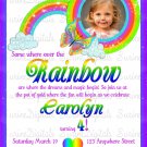 Somewhere over the Rainbow with your child's photo Birthday party Invitation